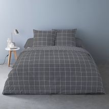 Housse De Couette 240x220 + 2 Taies Flanelle 100% Coton
