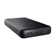 Powerbank 15000 mAh – Lithium-Ionen – 3,7 V – 2x USB A, 1x USB Typ-C – 15 W – Schwarz