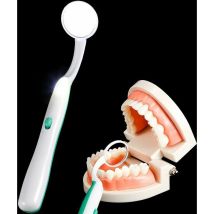 Miroir Dentaire Avec Lumière Miroir Dentaire Miroir Buccal Miroir D'Inspection Miroir Buccal Pour Soins Dentaires, Vert