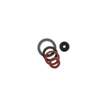 Junta de impermeabilidad de caucho de fibra – Resistente hasta +100 °C – Dimensiones: 15x24,5x2,5 mm, 10x18 mm, 22x30 mm, 16,5x24 mm