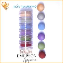 Kit 016 Pigmenti Inverno Opaco – 3,5g Crema, 3,5g Grigio, 3,0g Blu, 3,0g Lilla, 3,5g Verde, 1,5g Marsala – Emerson