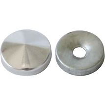 Abdeckplatte Gewölbter Schraubendeckel 12 Mm - Vernickeltes Messing