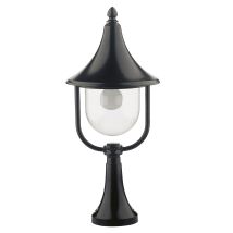 Gartenleuchtfeuer – IP44 – E27 – 105W – Schwarz – Höhe 590mm – Breite 260mm – Grundbreite 130mm