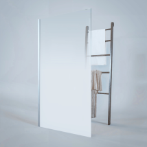 Mampara de bañera izquierda – Vidrio esmaltado – Altura 140 cm – Ancho 80 cm – Tratamiento Timeless – Certificación CE