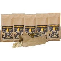 Bolas de fuego Raiffeisen – Encendedor ecológico para estufas y chimeneas – Compuesto de cera y madera natural – 15 kg