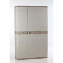 Plastiken Titanium Schrank Beige Taupe 3 Türen