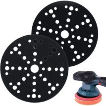 Lot De 2 Plateaux De Protection De 150 Mm Avec 49 Trous Pour Ponceuses Mirka Abranet 150 Mm, Festool, Bosch Et Dewalt. Dos Auto-adhésif Pour Les 