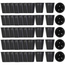 500 Macetas De Plástico Para Vivero, Contenedor De Propagación De Plantas, 8 Cm X 8 Cm (color: B), Debuns