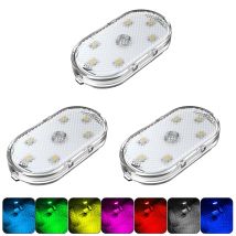 Jusch - 3 Pack Touch Magnet Car Dome Light - Portable Car Interior Lights For Car, Truck, Closet, Camping, Rv