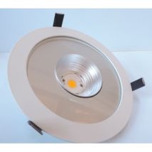 Plafonnier Encastré Led 30w Étanche Ø 230mm Blanc 4000k 35450lm 230v Non-dimmable 40° Ik07 Ip54 Life R.dl Relco 24365/40/dl/n