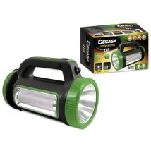 Professionelle Multifunktions-taschenlampe Led - 5 Modi De Beleuchtung - Akku De 1800mah - Stromversorgung Solar Und Per Usb - Farbe Schwarz/grün - 