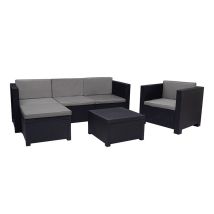 Set de jardín Manhattan – 133623 – Plástico reciclado – Resistente a rayos UV – Ideal para terrazas y jardines