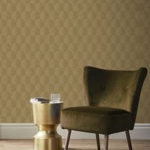 Superfresco Easy - Papier Peint Intissé Quadrillage Romee 1005 X 52cm Doré