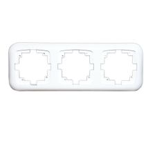 Electro Dh - Marco Triple Mecanismo Lille, Color Blanco De 36.535/mt/b 8430552137879