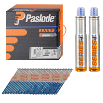 Paslode - 3.1 X 63mm Im360 Ring Nails Hd Galvanised Finish Box Of 2200 + 2 Fuel Ce