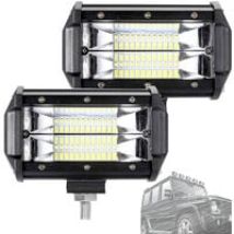 Faretti Led Da 72 W, Illuminazione Ausiliaria Fuoristrada 12 V 24 V, Luce Da Lavoro Per Auto, Ip67 Impermeabile (2 X 72 W)