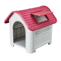 Gardiun - Hundehütte Medium Dakota 72x87x75 Cm Hergestellt Aus Beige/rotem Harz