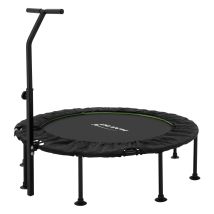 Hauki Trampolino Da Fitness Ø122 Cm Verde Con Maniglia Regolabile In Altezza, Capacita 150 Kg, Tappeto Elastico Silenzioso Per Allenamento, Mini 