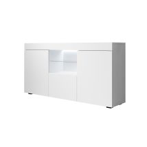Aparador De Salon Con Led Aparador De Cocina Mueble De Salon Recibidor 135x73x34cm Modelo Sefora Blanco Mate