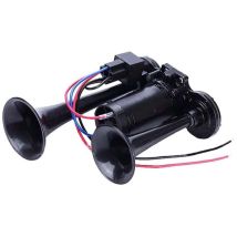 Doppelhorn 600db, Extrem Leistungsstark, Mit Kompressor, Für Autos, Motorräder, Lkws, Züge Und Boote, 12v (schwarz)