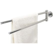 Tiger - Handtuchhalter 2 Armig Wand Boston, Handtuchstange Zweiarmig Zum Bohren, Edelstahl Poliert