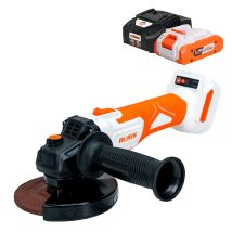 Meuleuse D’angle Sans Fil 125 Mm – Moteur Sans Balais 20v – 2 Vitesses 2600/8500 Tr/min – Disque De Ponçage 125 Mm Inclus – Ruris