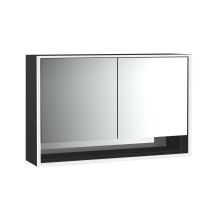Loft Lichtspiegelschrank Mit Unterfach, 1300mm, 2 Türen, - Emco