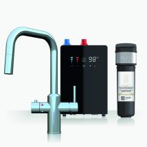 Intu Monarch Chrome 4 In 1 Square Pull Down Filtered Boiling Water Tap Nexus & Pro Filter