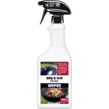 Wepos BBQ & Grillreiniger 750ml – Gelreiniger für senkrechte Flächen – Entfernt hartnäckige Verschmutzungen – Für Gasgrills und gusseiserne Roste