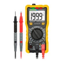 Multímetro digital CAT III 600V – Corriente continua 0,1 μA – 10 A – Tensión alterna 10 mV – 600 V – Resistencia 0,1 Ω – 4 MΩ