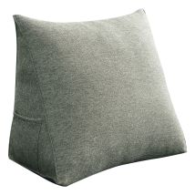 Vercart - Grande Cuscino A Cuneo Per Il Riposo A Letto, Cuscino Lungo Per La Lettura, Cuscino Decorativo Per La Testiera, Cuscino Triangolare Per La 