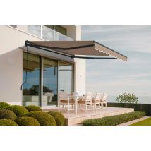 Einteilige Markise Vecchio 3m X 2,5m - Premium-leinwand 320g/m² Taupe