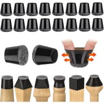 Houhence, Paquete De 32 Protectores De Silicona Negra Para Patas De Sillas, Ideales Para Suelos De Madera Y Baldosas, Reducen El Ruido Y Los Arañazos,