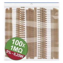 22p080 22p080 Kohleschicht-widerstand Sortiment 1 Mω Axial Bedrahtet 0.25 W 5 % 1 Set - Quadrios