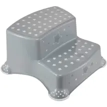Star - Taburete / Alzador 2 Niveles Para Niños A Partir De 3 A 14 Años Aprox, Función Antideslizante, Color Gris - Gris