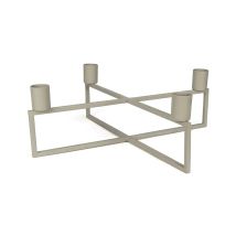 [gebraucht] B-ware Hana Kerzenständer Halter 4 Flames Stabkerzen Eckig Hellbeige