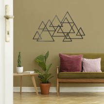 Triangles modernes Métal 111 x 64cm Noir – Tableau – Longueur, Matières, Largeur – Art For The Home