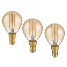 Trio - E14 Filament Led 3stk. - 2 Watt, 225 Lumen, Warmweiß, Ø 4cm - Nicht Dimmbar
