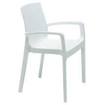 Quai des Affaires – Stapelbarer Sessel CREAM – Weiß – 58x51x82 cm – Polypropylen – Italienische Herstellung