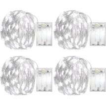 String Lights 5m 50 Leds [set Of 4] Mini Battery Operated Led String Lights 3 Modes Led String Lights Bedroom Christmas Decoration Indoor Outdoor 