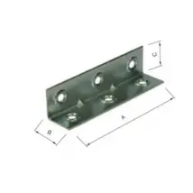 Lastrina Angolare Zincato 6 Fori 86x21x21 Mm
