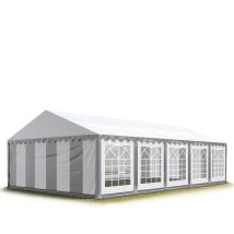 Tendone Per Feste 4x10 M Pvc Grigio-bianco 100% Impermeabile Gazebo Da Giardino Tendone Da Esterno Tenda Party