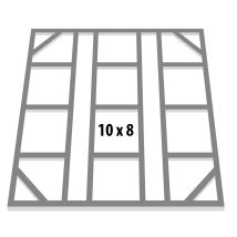 Globel Industries Fundamentbodenrahmen Für Gerätehäuser "dream 108" Und "tower 108", Aluminium Blank, 237 X 295 Cm