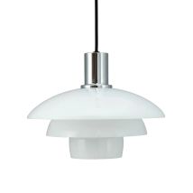B-Ware Dyberg Larsen Pendellampe Hängelampe Morph Glas Weiß Glaslampe Opal 28 Cm