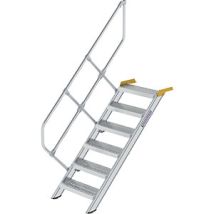 Escalera industrial Munk – 6 peldaños de chapa de acero perforada – Altura 1250 mm – Ancho 600 mm – Profundidad 225 mm