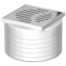 Aco Raccordo Easy-flow D125/ 100x100/ Pe/griglia A Fessura V2a/ K3, 2500.77.11