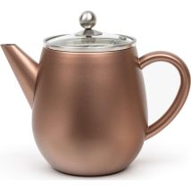 Teekanne Eva 1,1l rostbraun – Edelstahl 304 – 21cm hoch – 16,3cm breit – 18,6cm lang
