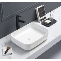 Swiss Aqua Technologies Infinitio Freistehendes Waschbecken 50 X 39 X 13 Cm Ohne Überlauf, Mattweiß (satinf5039m)
