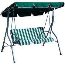 Garden Friend Stahlschaukel 170x113x156h Cm 3 Plätze Grün