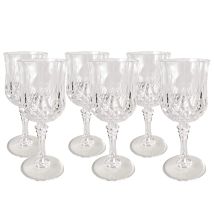 Alpina Bicchieri Da Vino Plastica Set Da 6 - Calici Vino Da 200ml - Bicchiere Da Vino Con Effetto Cristallo - Adatto Per Bevande, Vino Rosso E Bianco 
